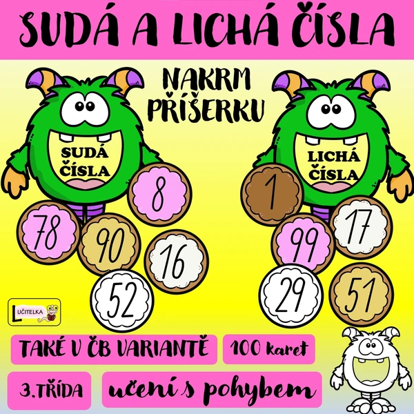 SUDÁ A LICHÁ ČÍSLA - nakrm příšerku