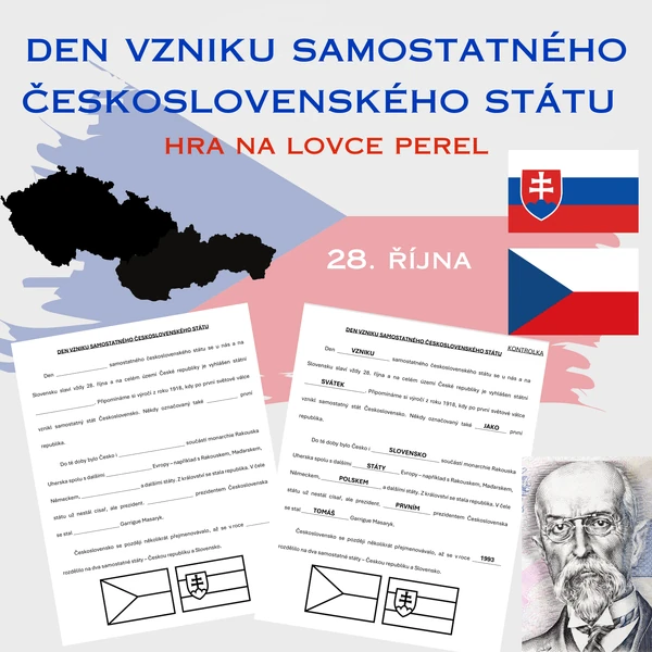 Den vzniku samostatného československého státu - hra na lovce perel