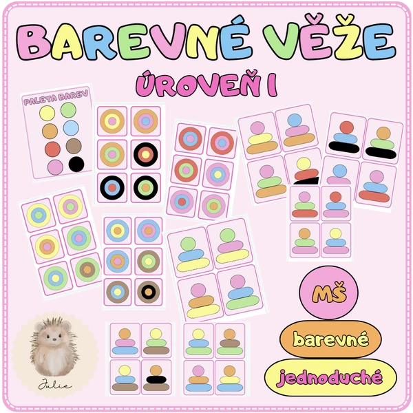 BAREVNÉ VĚŽE - úroveň 1