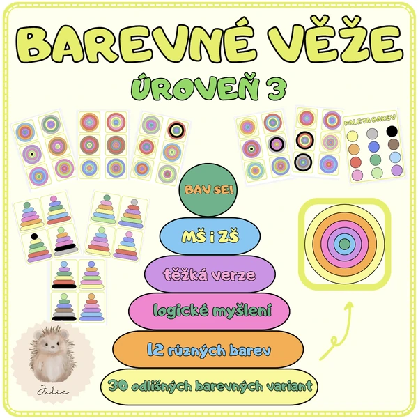 BAREVNÉ VĚŽE - úroveň 3