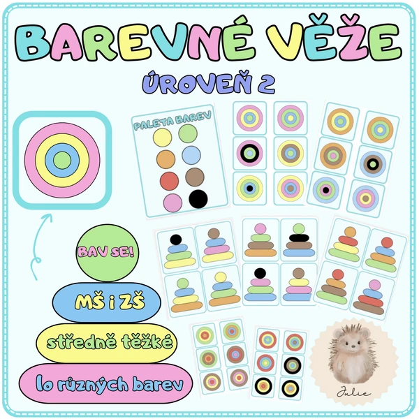 BAREVNÉ VĚŽE - úroveň 2
