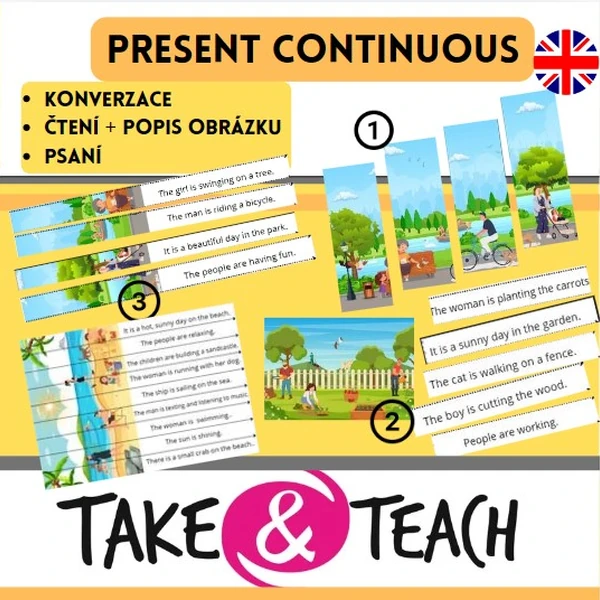 PRESENT CONTINUOUS - POPIS OBRÁZKŮ