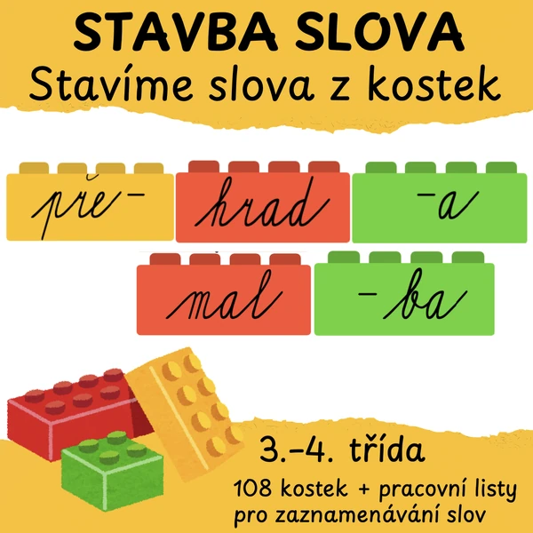 Stavba slova - stavíme slova z kostek