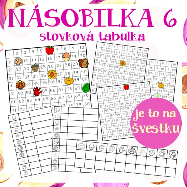 Násobilka 6 - stovková tabulka