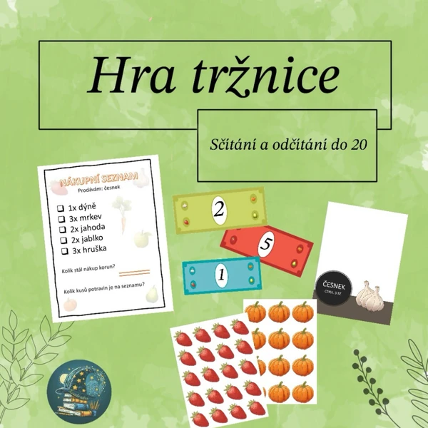 Hra tržnice - sčítání a odčítání do 20