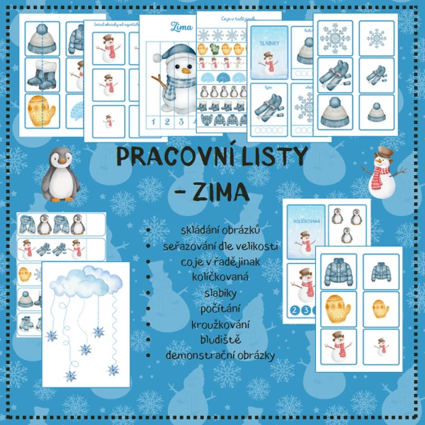 ZIMA - pracovní listy