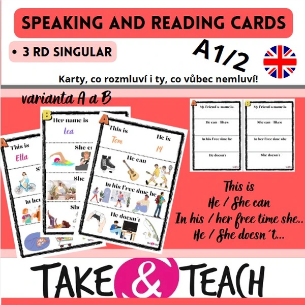 READING AND SPEAKING CARDS - 3rd singular