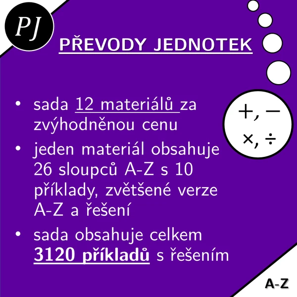 Převody jednotek | fyzika | zvýhodněná sada