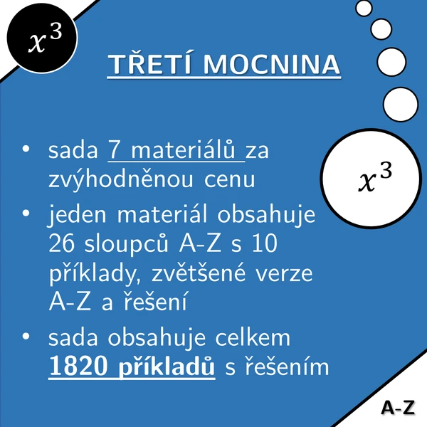 Třetí mocnina | matematika | zvýhodněná sada