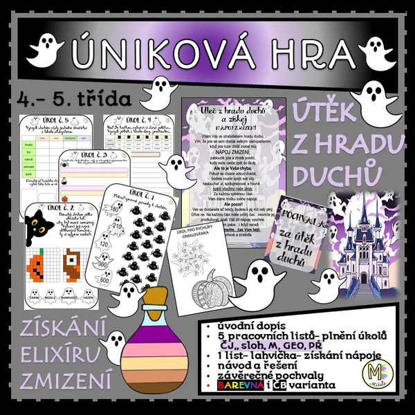 ÚTĚK Z HRADU DUCHŮ- ÚNIKOVÁ HRA PRO 4.-5. TŘÍDU