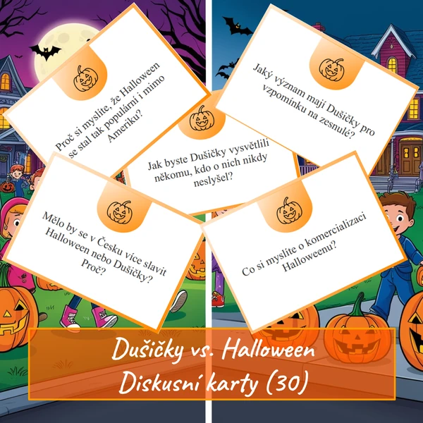 Dušičky vs. Halloween - diskusní karty (30)