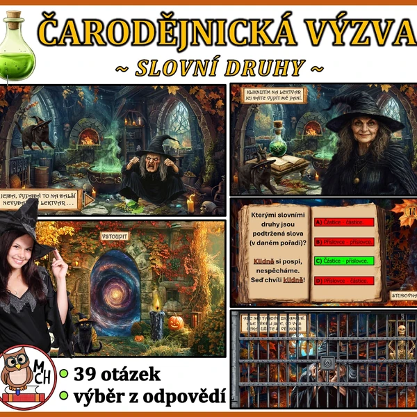 Čarodějnická výzva: SLOVNÍ DRUHY (hra)