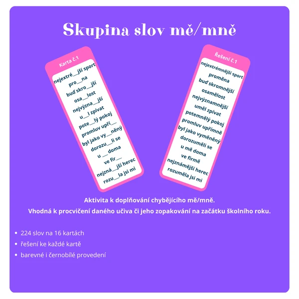 Skupina slov mě/mně