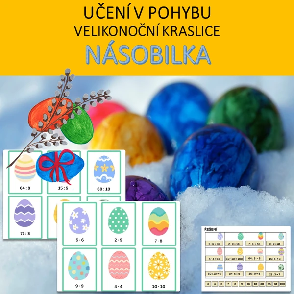 VELIKONOČNÍ KRASLICE (UČENÍ V POHYBU) - NÁSOBILKA
