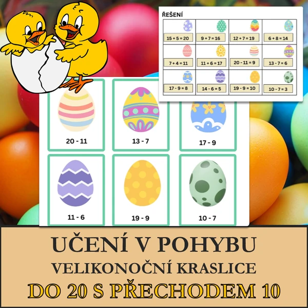 VELIKONOČNÍ KRASLICE (UČENÍ V POHYBU) DO 20 