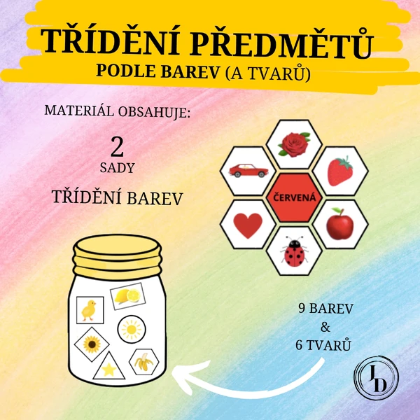 Třídění předmětů podle barev