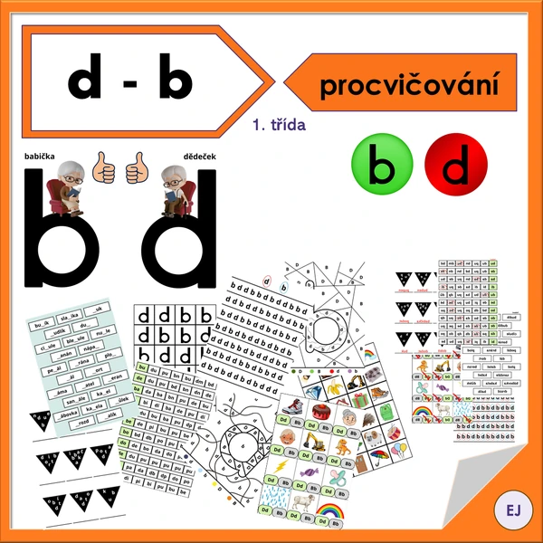 Písmeno b - d