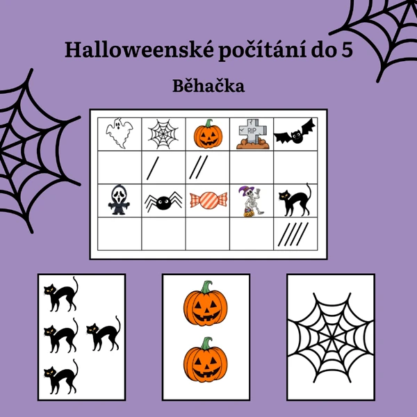 Halloweenské počítání do 5