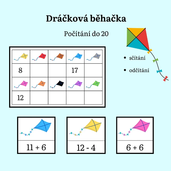 Dráčková běhačka - počítání do 20