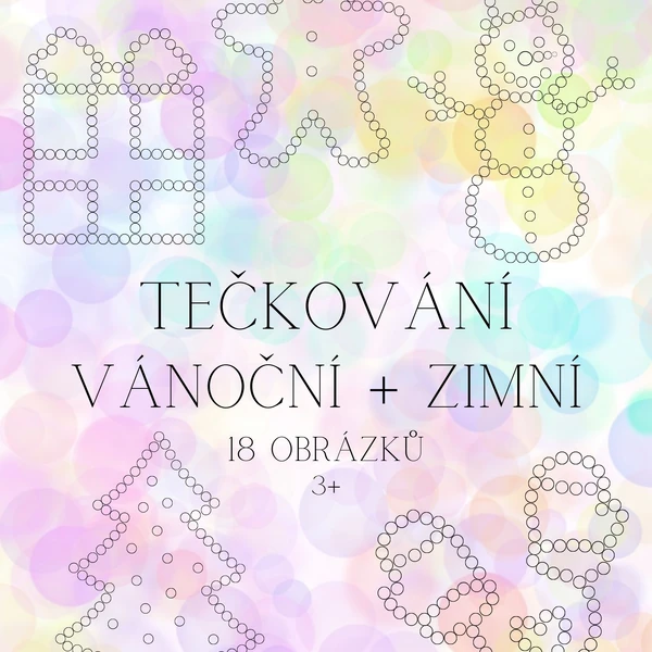 Tečkování - Vánoční a zimní - 18 obrázků