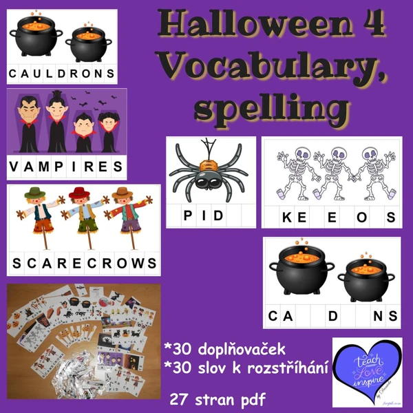 Halloween 4 - vocabulary, spelling