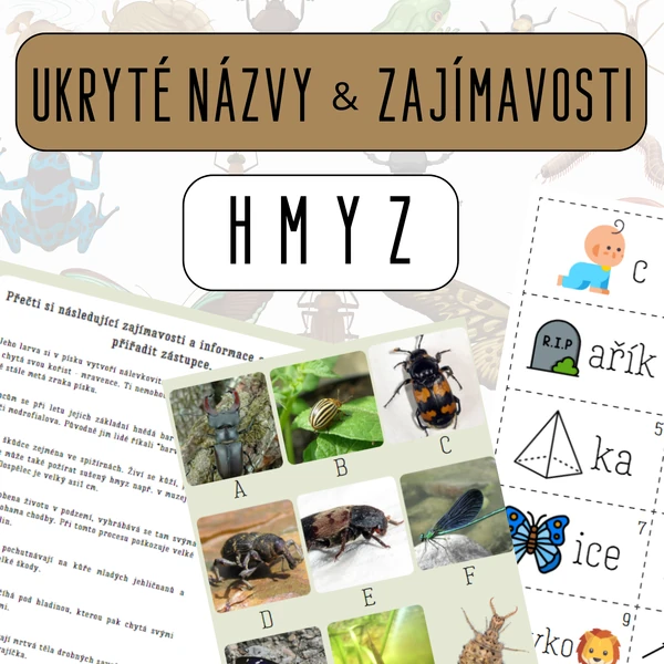 Hmyz - UKRYTÉ NÁZVY & ZAJÍMAVOSTI