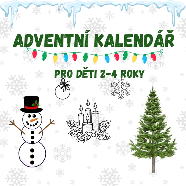 Adventní kalendář 2025 - úkol na každý den adventu - 2-4 roky