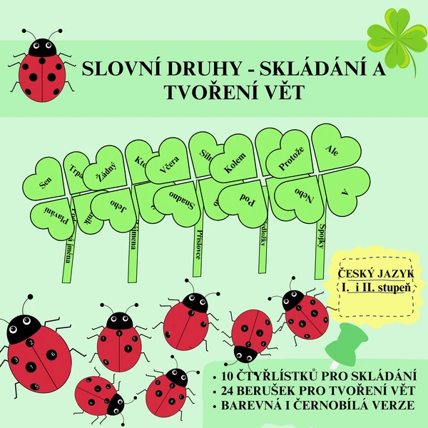 Slovní druhy - skládání a tvoření vět