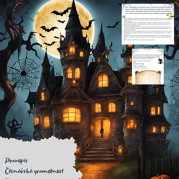Češtinářská úniková hra na Halloween
