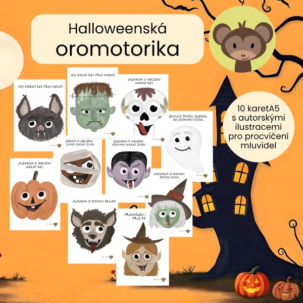 Logohrátky se strašidýlky - halloweenská oromotorika