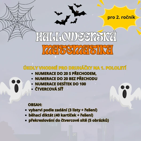 HALLOWEENSKÁ MATEMATIKA PRO DRUHÁKY