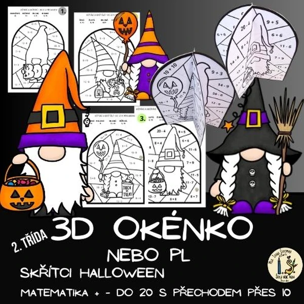 VYKRESLOVAČKY - SKŘÍTCI HALLOWEENCI - +-DO 20 s přechodem přes 10