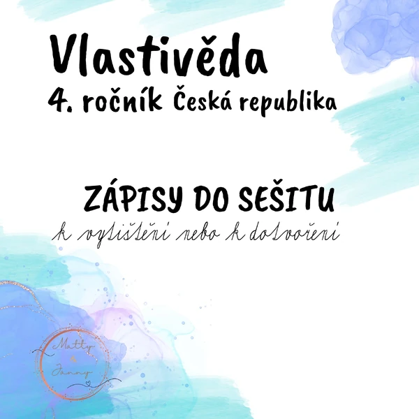 Vlastivěda - Česká republika - zápisy do sešitu