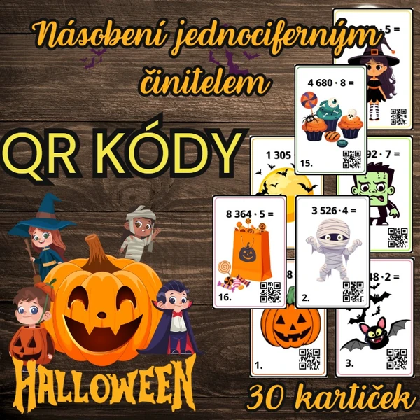 Násobení jednociferným činitelem - HALLOWEEN
