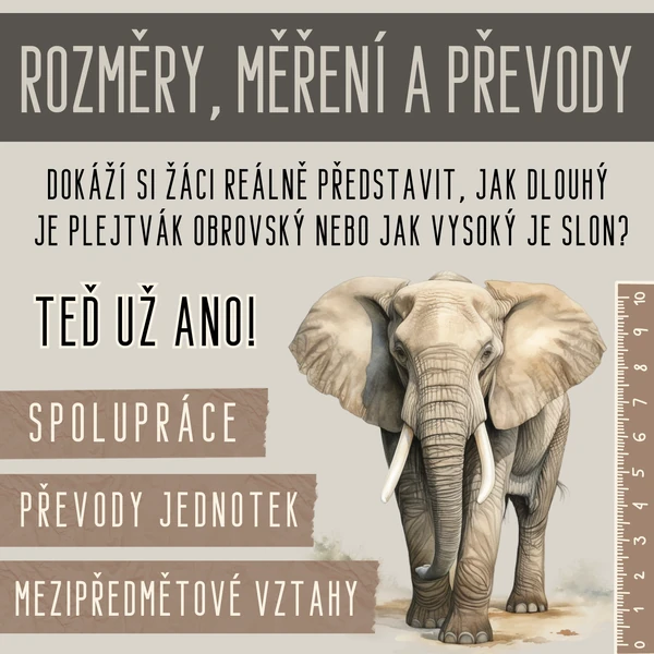 Živočichové - ROZMĚRY, MĚŘENÍ, PŘEVODY JEDNOTEK