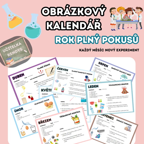 Obrázkový kalendář - rok plný pokusů