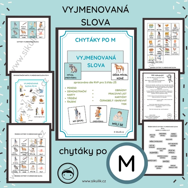 VYJMENOVANÁ SLOVA CHYTÁKY PO M