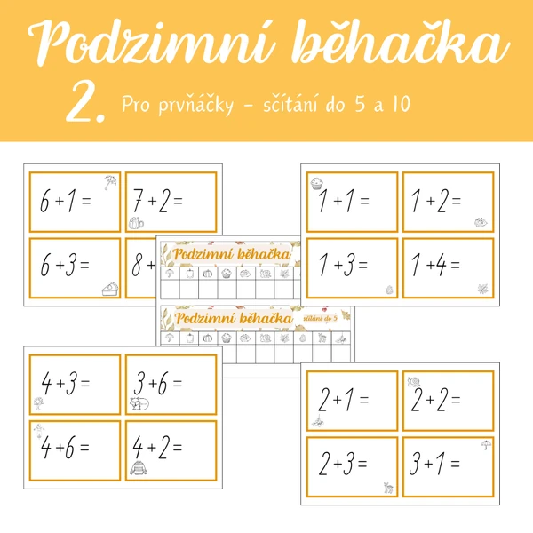 2.Podzimní běhačka - sčítání do 5 a 10