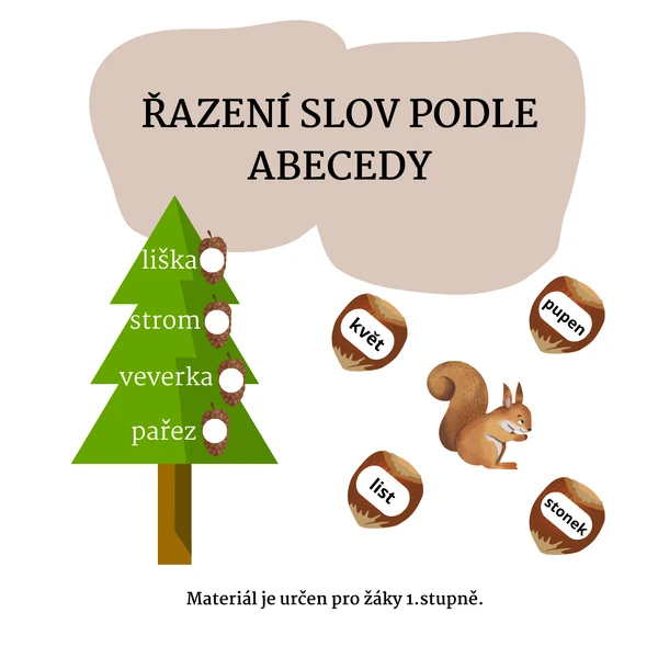 Řazení slov podle abecedy