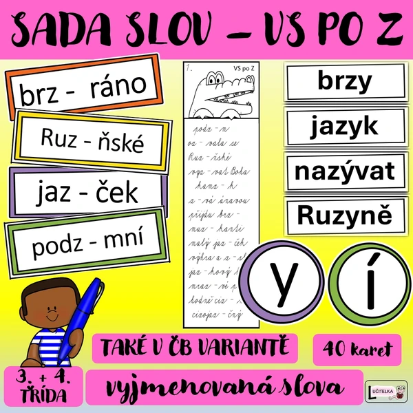 Sada slov - vyjmenovaná slova po Z 
