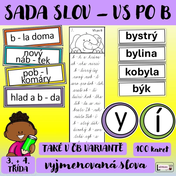 Sada slov - vyjmenovaná slova po B