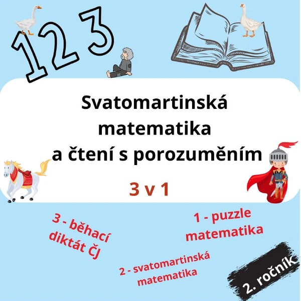 Svatomartinská matematika a čtení s porozuměním 3v1