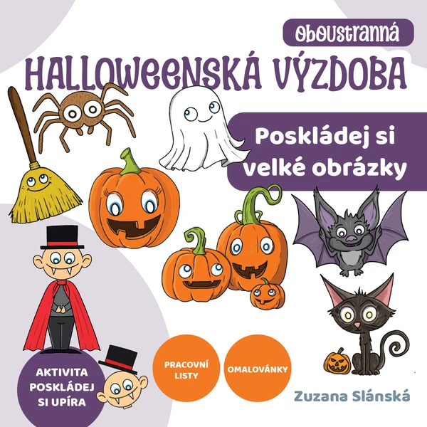 Halloweenská výzdoba s pracovními listy