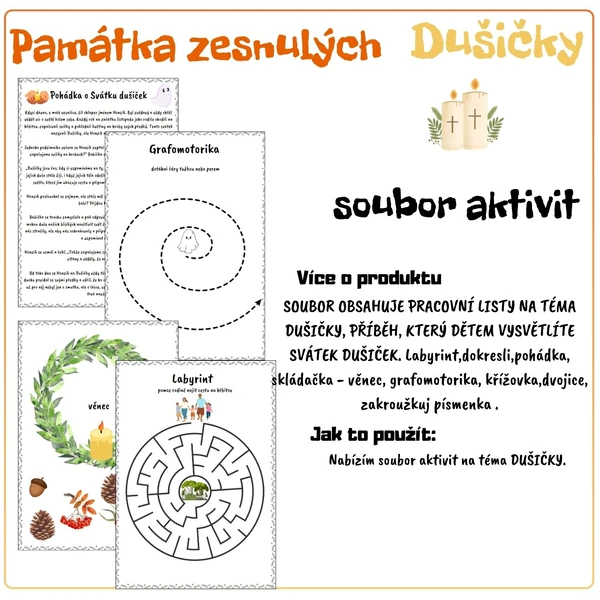Dušičky Památka zesnulých - soubor aktivit