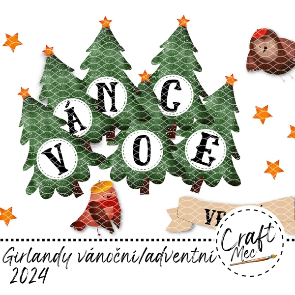 GIRLANDY - VÁNOČNÍ A ADVENTNÍ VÝZDOBA 2024