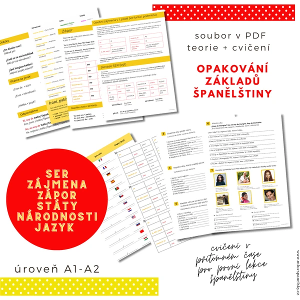 Opakování základů španělštiny - ser, zájmena, národnosti