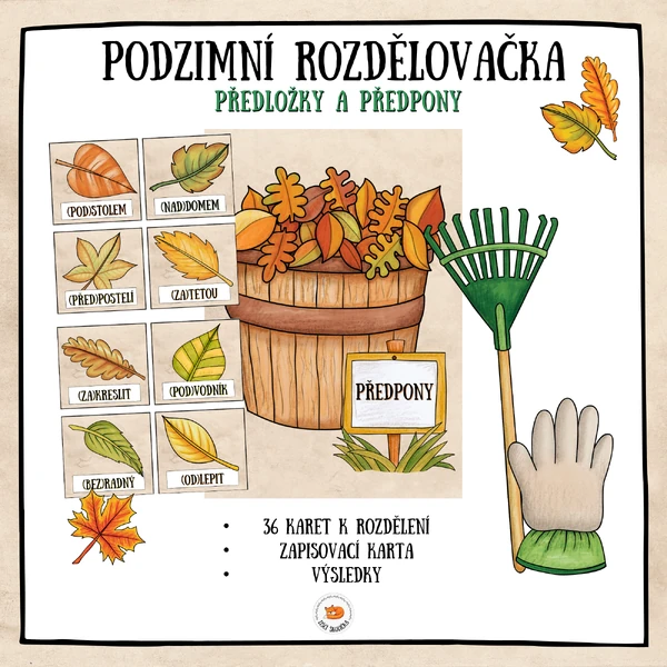 Předložky a předpony - Podzimní rozdělovačka