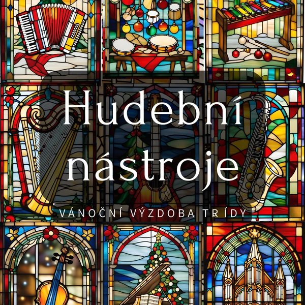 Hudební nástroje - vánoční výzdoba 