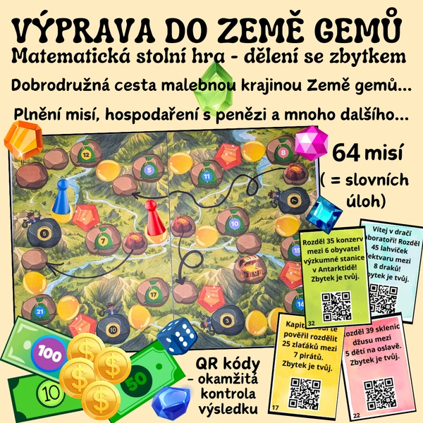 VÝPRAVA DO ZEMĚ GEMŮ (dělení se zbytkem)
