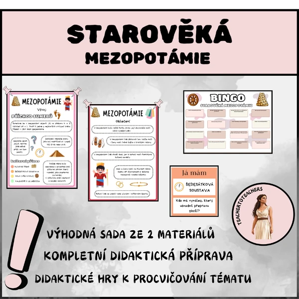 MEZOPOTÁMIE - výhodná sada (příprava, pracovní listy, didaktické hry)